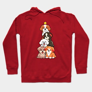 Christmas Dogs Tree Hoodie